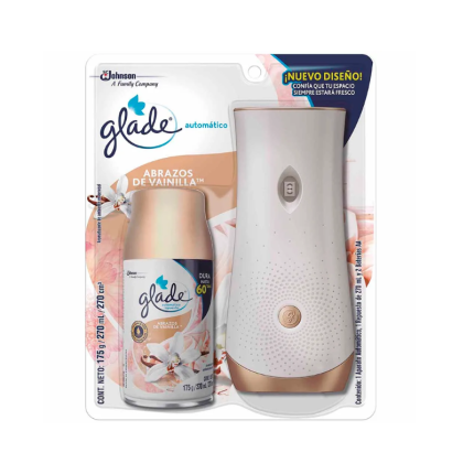 Aromatizador Automático GLADE Abrazos de Vainilla Paquete 1un + Repuesto 175g